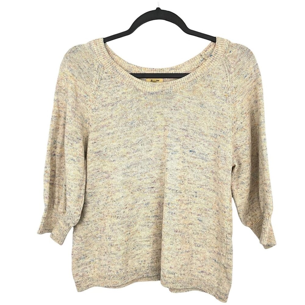 Bellerose Avogy Sweater Womens Small Beige Cotton Acrylic Linen Knit Pullover